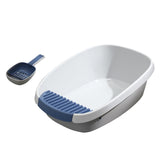 Pet Litter Tray Potty Toilet Anti Splashing Semi Closed Cat Litter Box 61x44x22cm White - Aladdin Shoppers