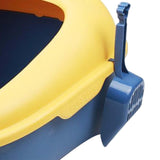 Cat Litter Box Tray Detachable with Litter Scoop Toilet for Kitten Yellow Blue - Aladdin Shoppers