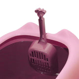 Cat Litter Box Tray Detachable with Litter Scoop Toilet for Kitten Pink - Aladdin Shoppers