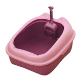 Cat Litter Box Tray Detachable with Litter Scoop Toilet for Kitten Pink - Aladdin Shoppers