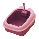 Cat Litter Box Tray Detachable with Litter Scoop Toilet for Kitten Pink - Aladdin Shoppers