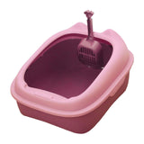 Cat Litter Box Tray Detachable with Litter Scoop Toilet for Kitten Pink - Aladdin Shoppers