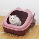 Cat Litter Box Tray Detachable with Litter Scoop Toilet for Kitten Pink - Aladdin Shoppers