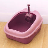 Cat Litter Box Tray Detachable with Litter Scoop Toilet for Kitten Pink - Aladdin Shoppers