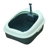 Cat Litter Box Tray Detachable with Litter Scoop Toilet for Kitten Green - Aladdin Shoppers