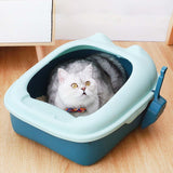Cat Litter Box Tray Detachable with Litter Scoop Toilet for Kitten Green - Aladdin Shoppers