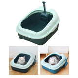 Cat Litter Box Tray Detachable with Litter Scoop Toilet for Kitten Green - Aladdin Shoppers