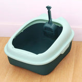 Cat Litter Box Tray Detachable with Litter Scoop Toilet for Kitten Green - Aladdin Shoppers