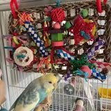 Birds Climbing Net Swing Wall Toy Parrots Foraging Toys for Cockatiel Budgie - Aladdin Shoppers