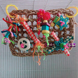 Birds Climbing Net Swing Wall Toy Parrots Foraging Toys for Cockatiel Budgie - Aladdin Shoppers