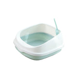 Cat Litter Box Toilet Tray Portable Semi Enclosed Sand Box Removable Large Blue - Aladdin Shoppers