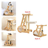 Cat Climbing Frame Activity Center Platform Bed Cat Scratcher for Kitten Style A - Aladdin Shoppers