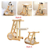Cat Climbing Frame Activity Center Platform Bed Cat Scratcher for Kitten Style A - Aladdin Shoppers