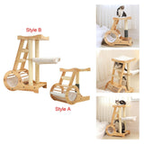 Cat Climbing Frame Activity Center Platform Bed Cat Scratcher for Kitten Style A - Aladdin Shoppers