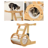 Cat Climbing Frame Activity Center Platform Bed Cat Scratcher for Kitten Style A - Aladdin Shoppers