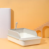 Open Litter Box Deep Toilet Kitten Litter Tray with High Side Bedpan 30cmx42cmx17cm - Aladdin Shoppers