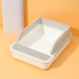 Open Litter Box Deep Toilet Kitten Litter Tray with High Side Bedpan 38cmx51cmx20cm - Aladdin Shoppers