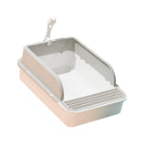 Open Litter Box Deep Toilet Kitten Litter Tray with High Side Bedpan 38cmx51cmx20cm - Aladdin Shoppers