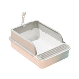 Open Litter Box Deep Toilet Kitten Litter Tray with High Side Bedpan 38cmx51cmx20cm - Aladdin Shoppers
