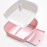 Indoor Dog Potty Tray Cat W/Drawer Training Litter Box Restroom Urinal Pink - Aladdin Shoppers