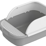 Cat Litter Box Toilet Portable Large Space Anti Splashing Semi Closed Tray Gray52cmx36cmx21.5cm - Aladdin Shoppers