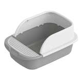 Cat Litter Box Toilet Portable Large Space Anti Splashing Semi Closed Tray Gray52cmx36cmx21.5cm - Aladdin Shoppers