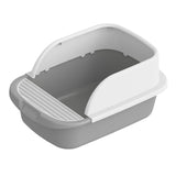 Cat Litter Box Toilet Portable Large Space Anti Splashing Semi Closed Tray Gray52cmx36cmx21.5cm - Aladdin Shoppers