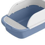 Cat Litter Box Toilet Portable Large Space Anti Splashing Semi Closed Tray Blue52cmx36cmx21.5cm - Aladdin Shoppers