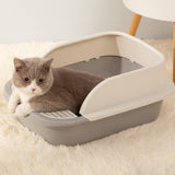 Cat Litter Box Toilet Portable Large Space Anti Splashing Semi Closed Tray Blue52cmx36cmx21.5cm - Aladdin Shoppers