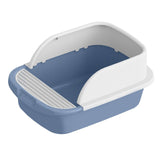 Cat Litter Box Toilet Portable Large Space Anti Splashing Semi Closed Tray Blue52cmx36cmx21.5cm - Aladdin Shoppers