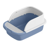 Cat Litter Box Toilet Portable Large Space Anti Splashing Semi Closed Tray Blue52cmx36cmx21.5cm - Aladdin Shoppers