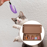 Funny Cat Teaser Wand Cat Exercise for Cats Pet Supplies Kittens Training White and Red Ball - Aladdin Shoppers