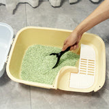 Hooded Enclosed Cat Litter Box Large Capacity High Side with Shovel Portable Yellow - Aladdin Shoppers