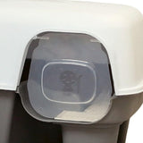 Hooded Enclosed Cat Litter Box Large Capacity High Side with Shovel Portable Gray - Aladdin Shoppers