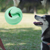 Portable Dog Treat Ball Interactive Puzzle Toy Training IQ Bite Resistant Green - Aladdin Shoppers