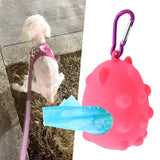 Pet Waste Bag Dispenser with Carabiner Storage Portable Dog Poop Bag Holder Pink - Aladdin Shoppers