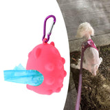 Pet Waste Bag Dispenser with Carabiner Storage Portable Dog Poop Bag Holder Pink - Aladdin Shoppers