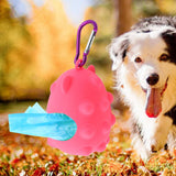 Pet Waste Bag Dispenser with Carabiner Storage Portable Dog Poop Bag Holder Pink - Aladdin Shoppers