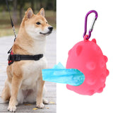 Pet Waste Bag Dispenser with Carabiner Storage Portable Dog Poop Bag Holder Pink - Aladdin Shoppers