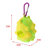 Pet Waste Bag Dispenser with Carabiner Storage Portable Dog Poop Bag Holder Yellow - Aladdin Shoppers