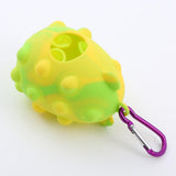 Pet Waste Bag Dispenser with Carabiner Storage Portable Dog Poop Bag Holder Yellow - Aladdin Shoppers