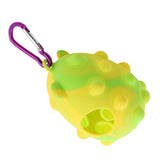 Pet Waste Bag Dispenser with Carabiner Storage Portable Dog Poop Bag Holder Yellow - Aladdin Shoppers