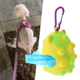 Pet Waste Bag Dispenser with Carabiner Storage Portable Dog Poop Bag Holder Yellow - Aladdin Shoppers