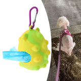 Pet Waste Bag Dispenser with Carabiner Storage Portable Dog Poop Bag Holder Yellow - Aladdin Shoppers