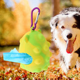 Pet Waste Bag Dispenser with Carabiner Storage Portable Dog Poop Bag Holder Yellow - Aladdin Shoppers