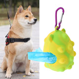 Pet Waste Bag Dispenser with Carabiner Storage Portable Dog Poop Bag Holder Yellow - Aladdin Shoppers