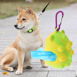 Pet Waste Bag Dispenser with Carabiner Storage Portable Dog Poop Bag Holder Yellow - Aladdin Shoppers