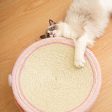 Cat Scratcher Pad Bed Durable Round Interactive Toy Lounge Indoor for Kitten strawberry - Aladdin Shoppers