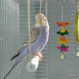 Bird Chewing Toy with Bell Decoration Parrot Toy for Cockatoos Cockatiels B - Aladdin Shoppers