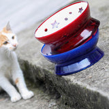 Raised Pet Feeder Water Bowls Treat Dispenser Elevated Dog Cat Food Bowl Red - Aladdin Shoppers